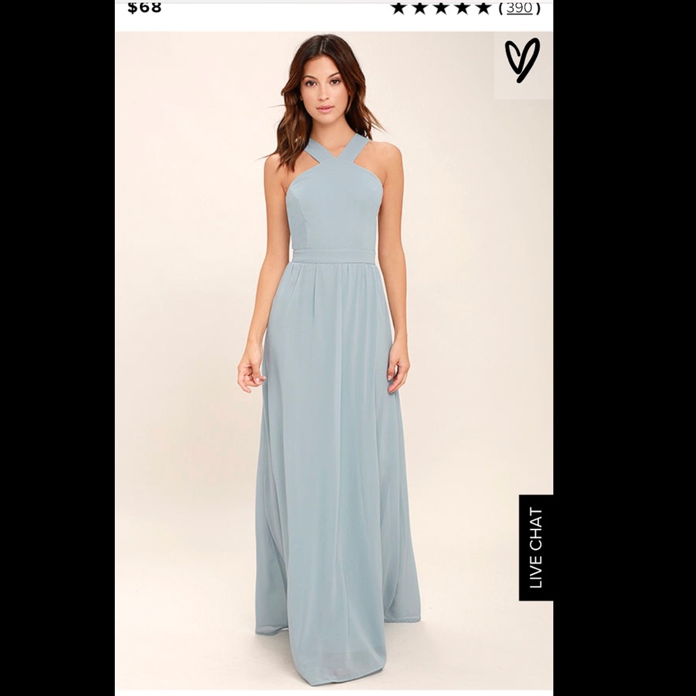 LuLu’s slate blue maxi dress