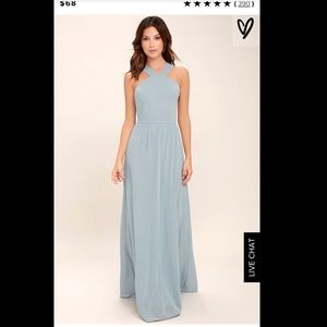 LuLu’s slate blue maxi dress