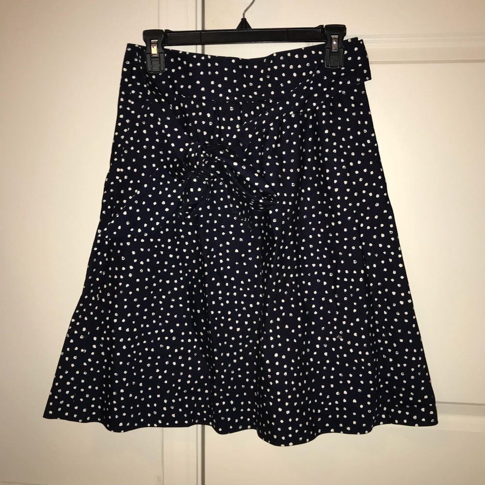 Brooks Brothers A Line navy polka dot skirt