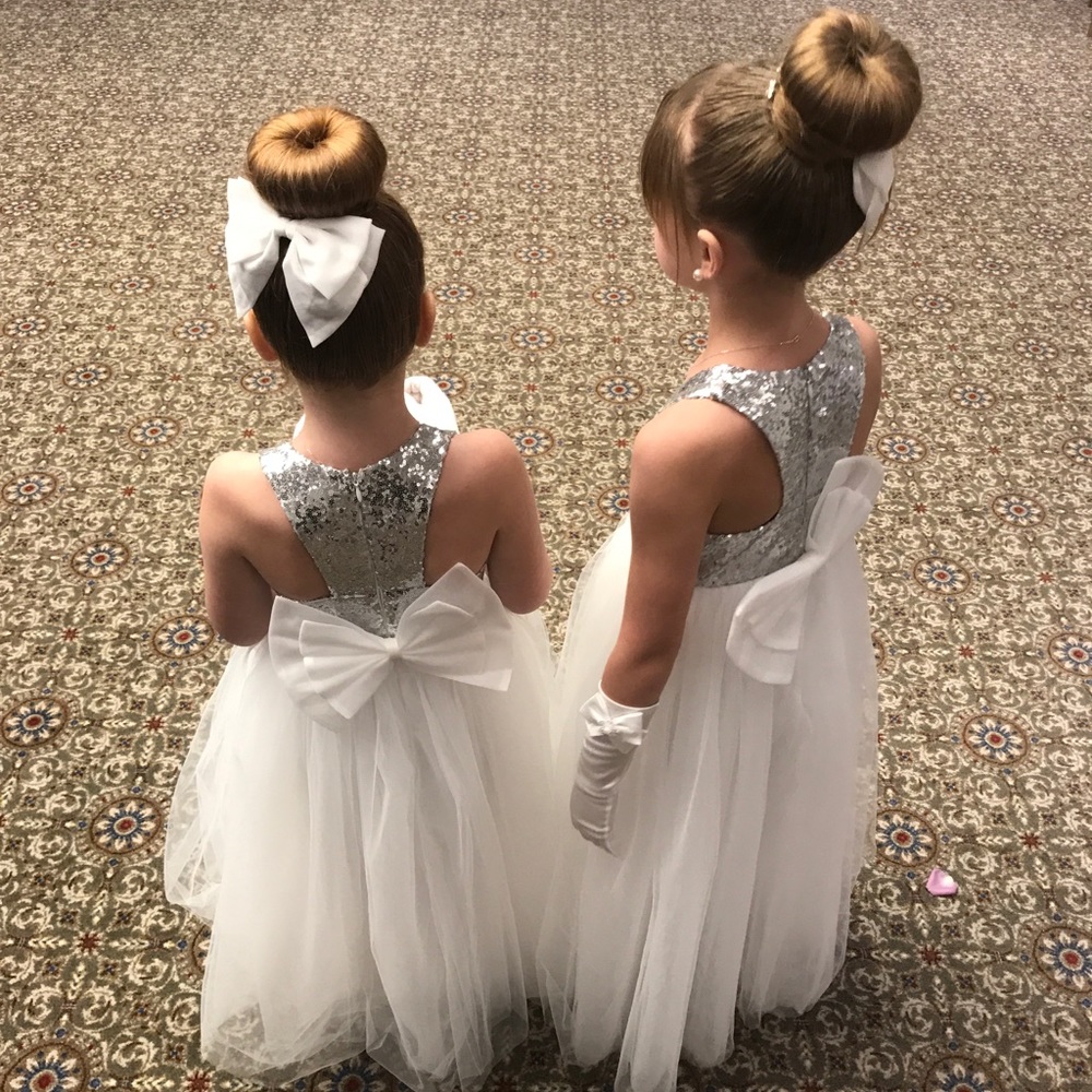 Racer Back Sequins Flower Girl Dress