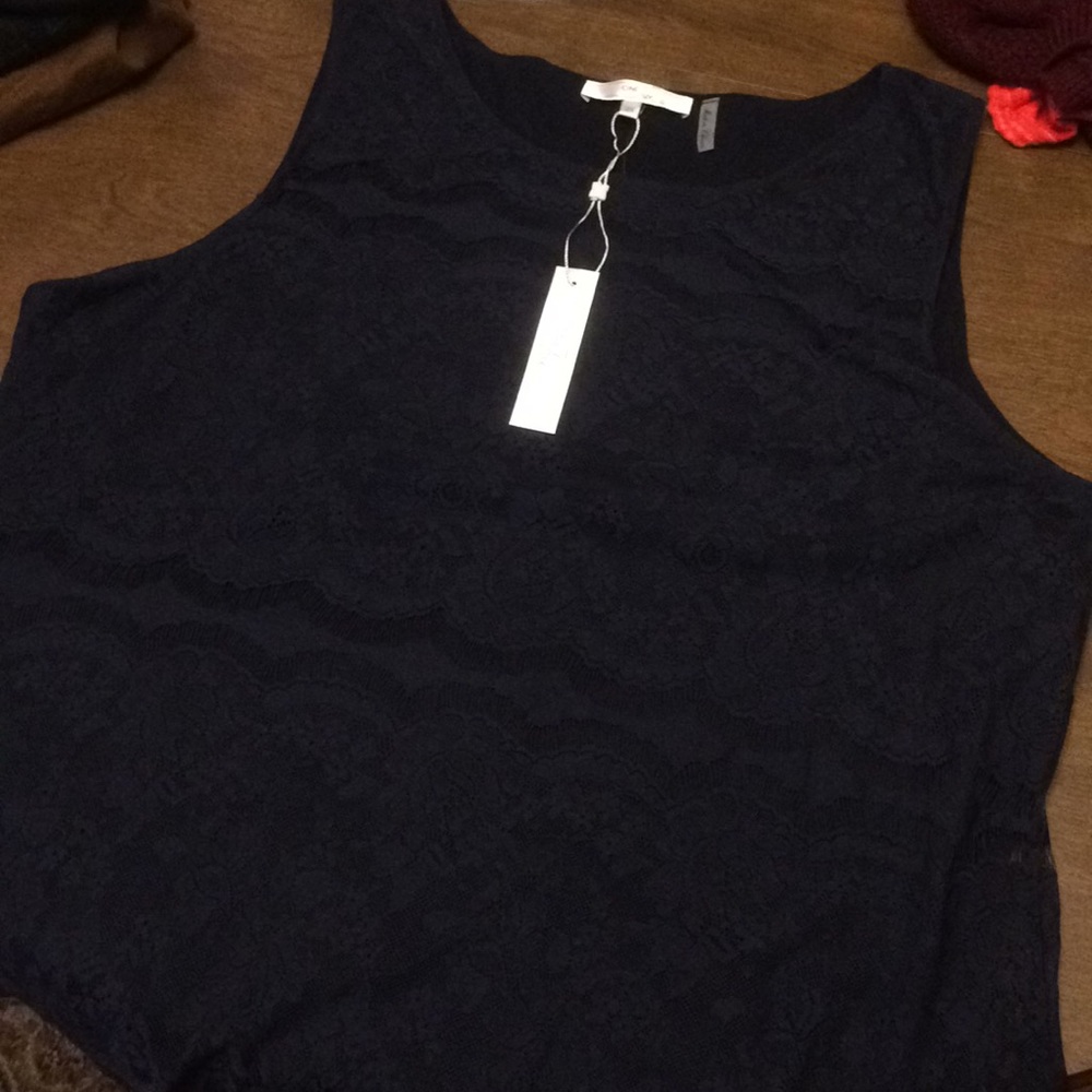NWT Navy blue lace camisole top