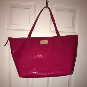 Kate spade pink patent tote