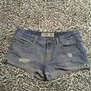 Pink brand denim shorts