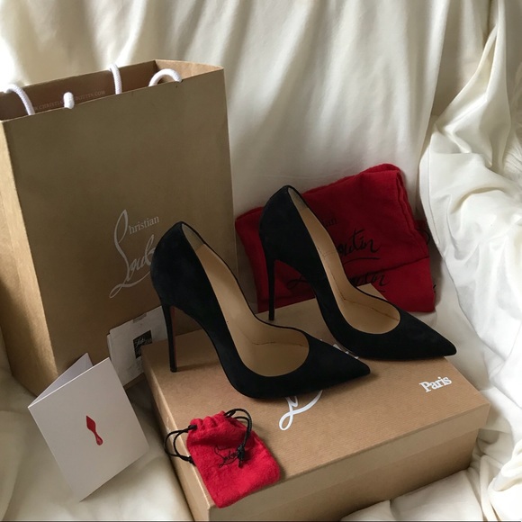 Authentic Christian Louboutin 120 veau velour - Picture 1 of 8