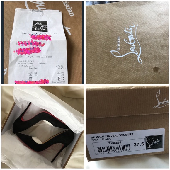 Authentic Christian Louboutin 120 veau velour - Picture 8 of 8