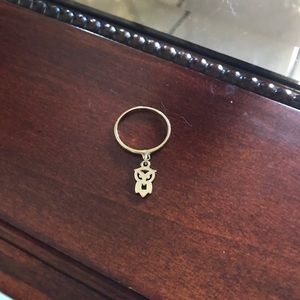 James Avery charm owl ring 14k yellow gold
