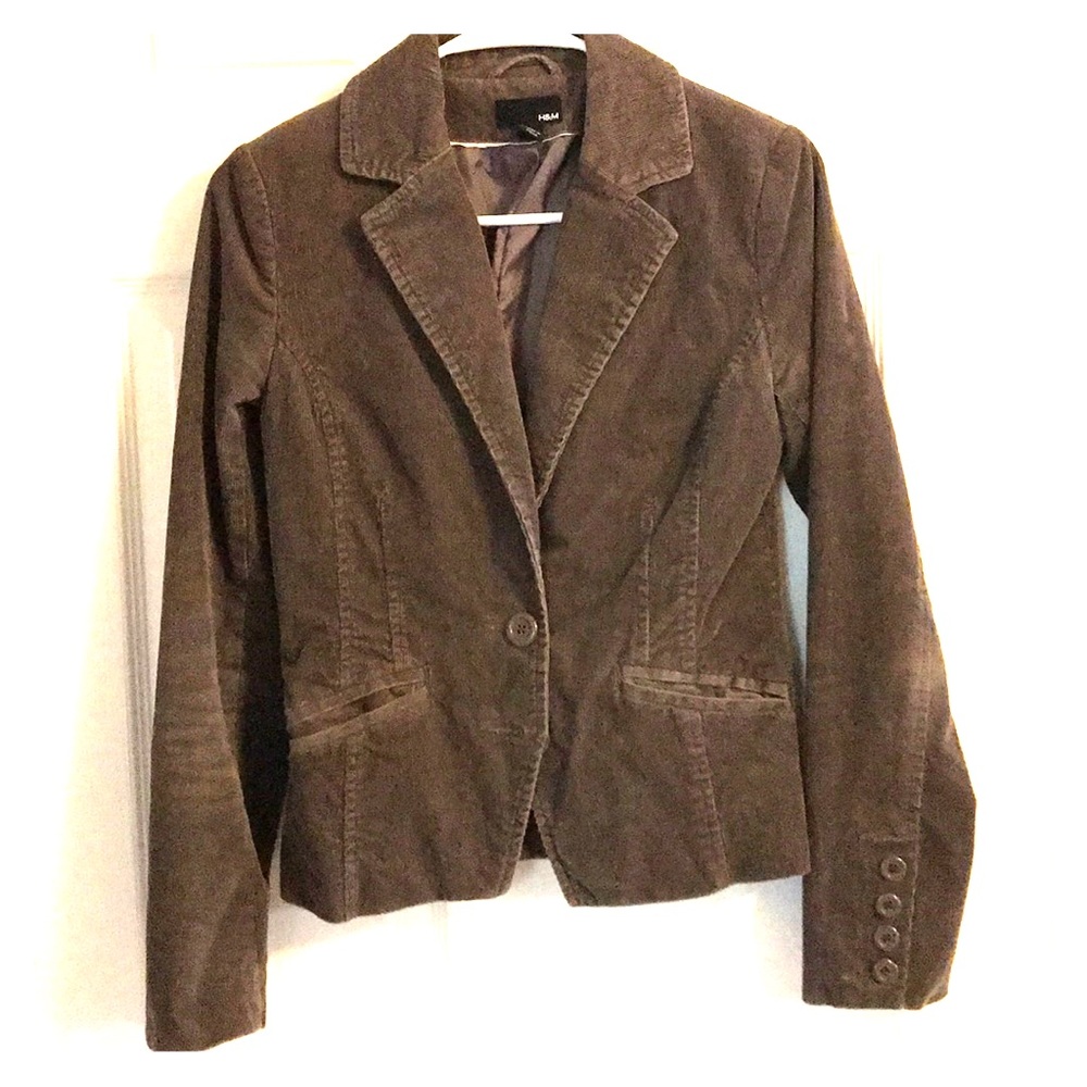 Single button corduroy blazer