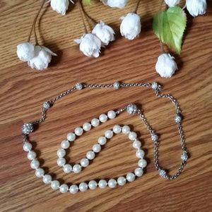 🌟4 for $20🌟 Versatile 2-in1 Pearl CZ Necklace