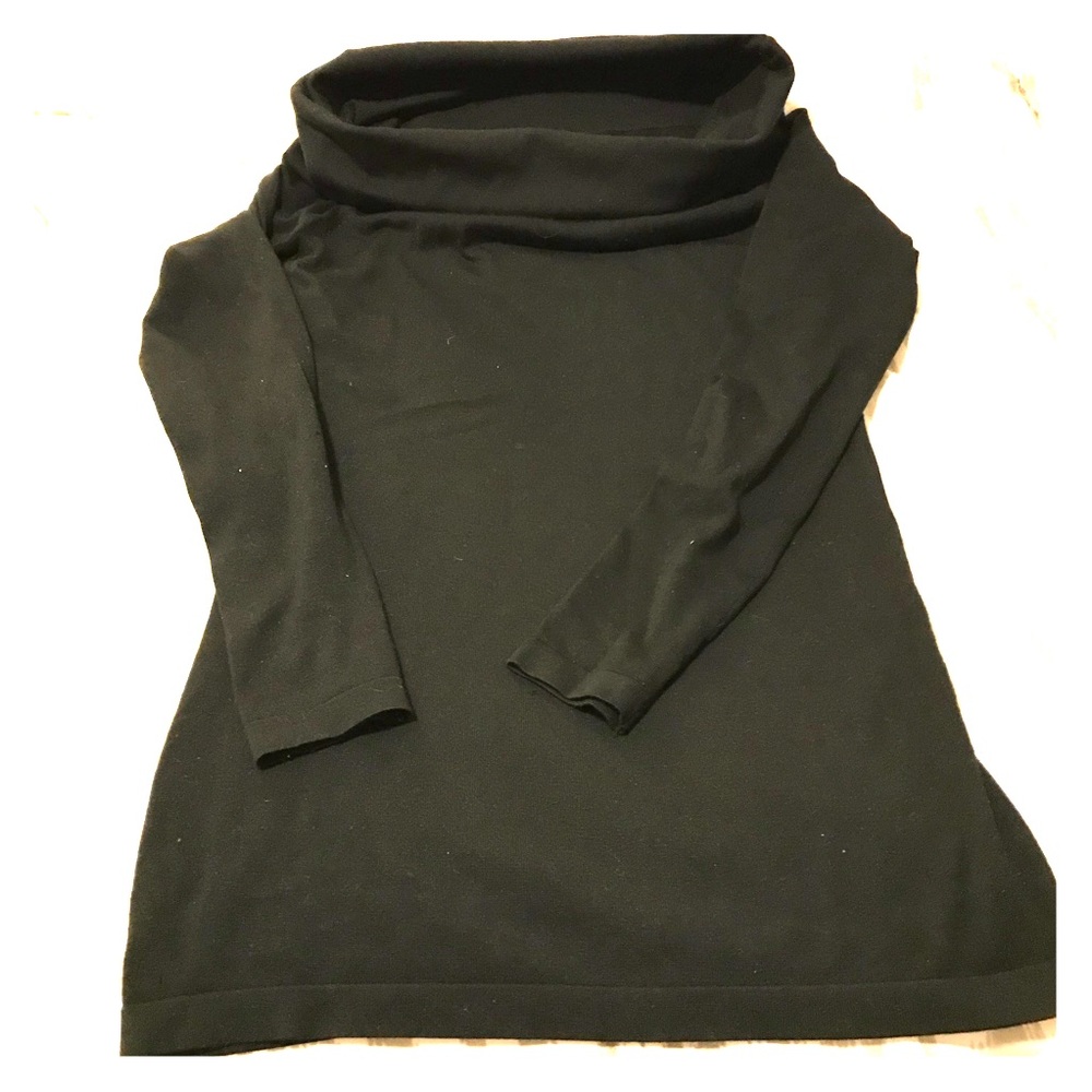 Banana Republic off-the-shoulder black shirtdress