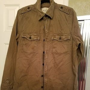 Abercrombie and Fitch distressed down shirt