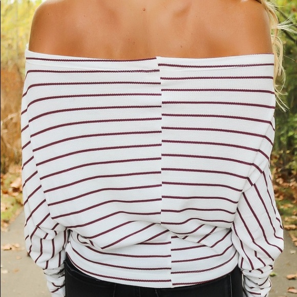 ***SOLD*** Dottie Couture Off the Shoulder Top - Picture 2 of 5