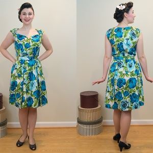 "Mad Men" Floral Cocktail Dress - Never Worn!