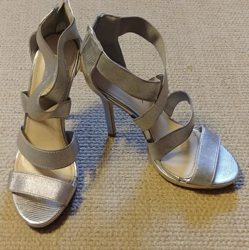 Silver High Heels