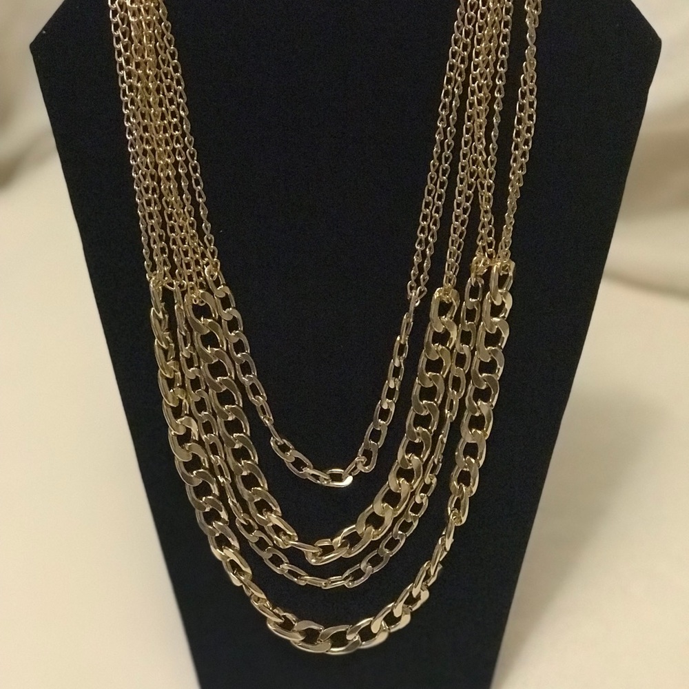Layered Chain Necklace - Gold