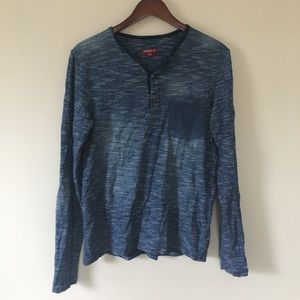 Merona Indigo Striped Shirt Small