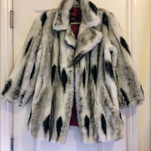 Vintage Tissavel Faux Fur Coat