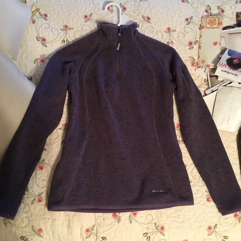Purple Eddie Bauer Half Zip Pullover