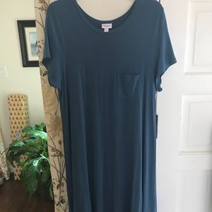 Lularoe SOLID Slate Blue Large Carly