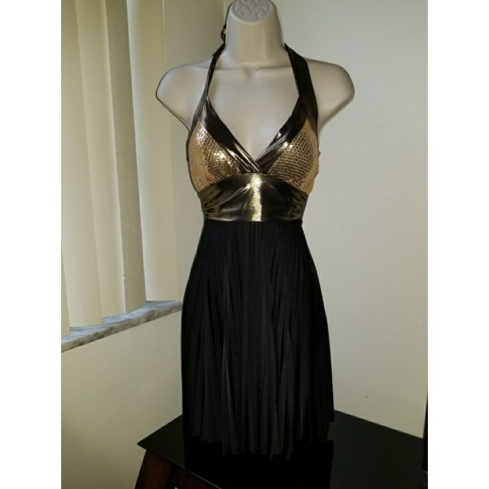 Gold and black dress