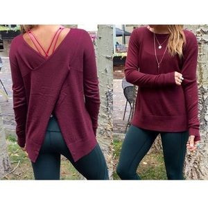 Lululemon open back sweater