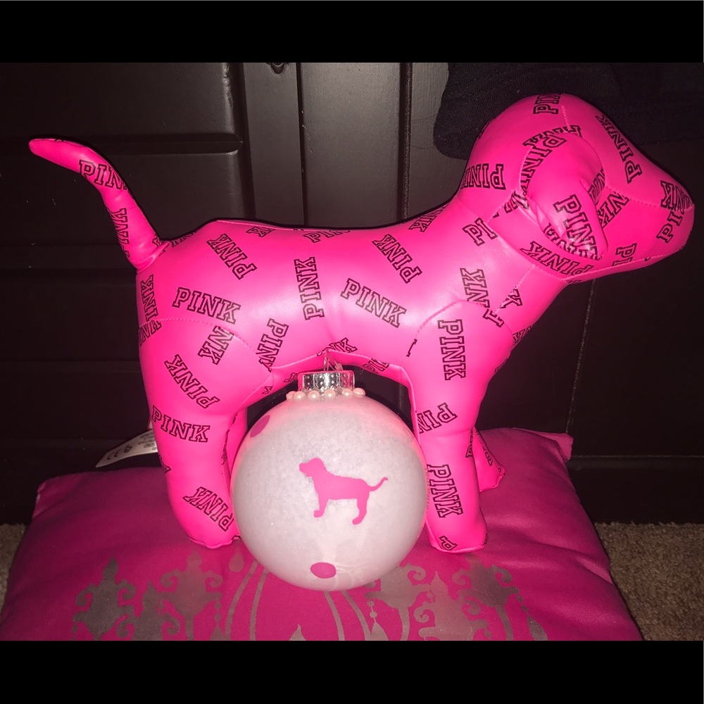 PINK dog + ornament