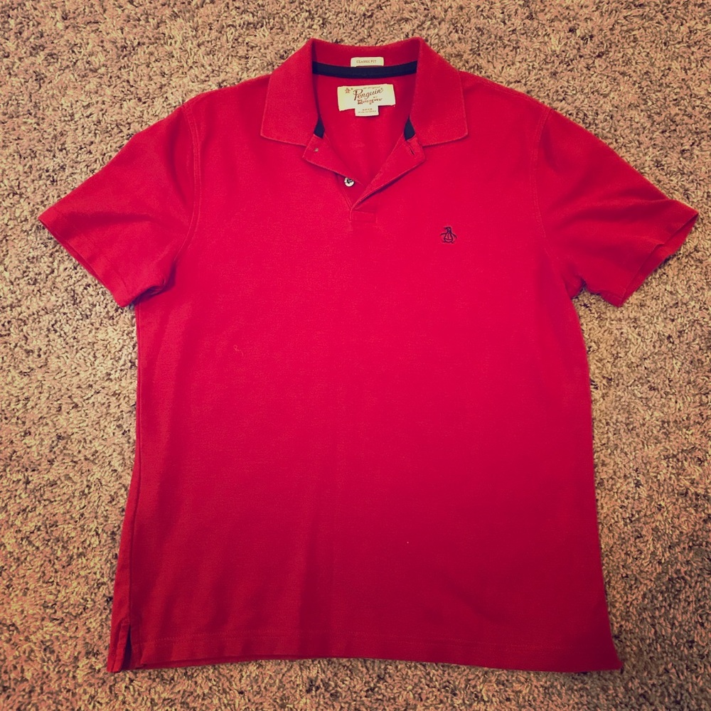 Men’s Red Penguin Polo