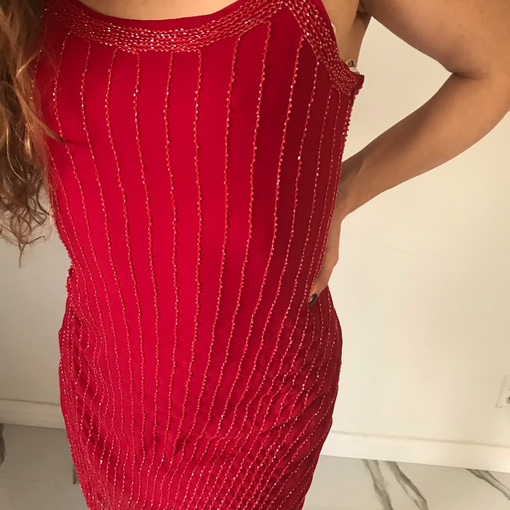 Gorgeous valentine red dress with beads 🎊🎁🎊🎉🎊🎁🎁