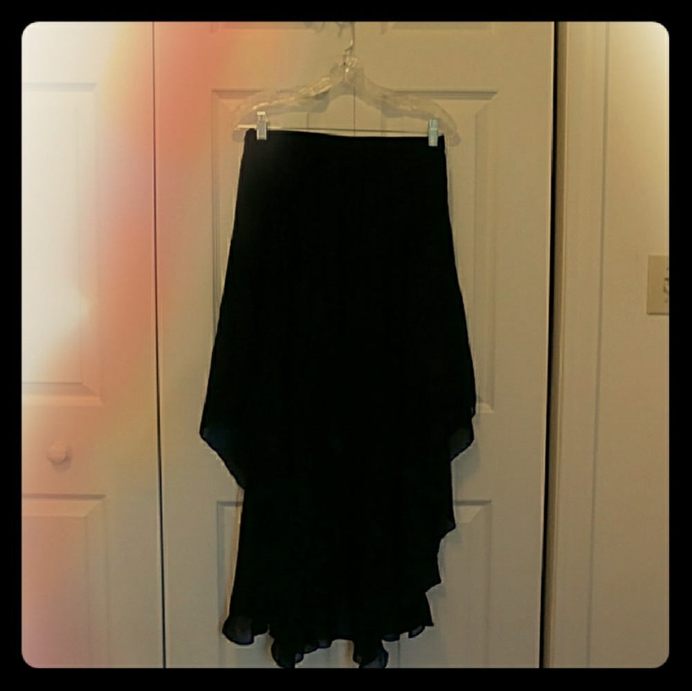 Beautiful Black High Low Skirt