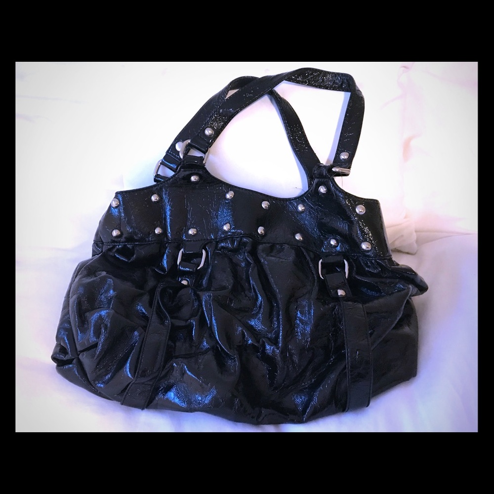 Black patent purse