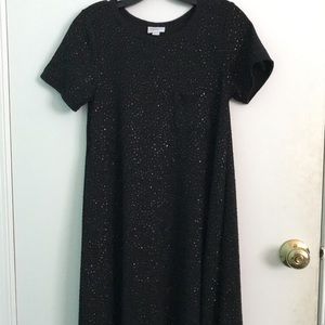 Lularoe XXS Black Glitter Carly