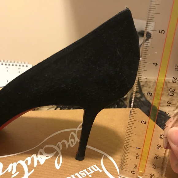 Christian Louboutin high heels in black velvet - Picture 7 of 8
