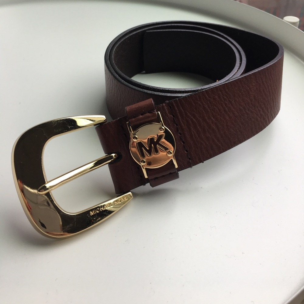 Michael Kors brown leather belt