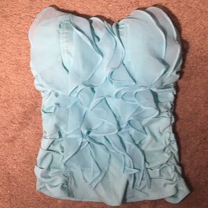 Strapless Sky Blue Top