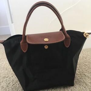 Longchamp Le Pliage Top- Handle Small Black tote