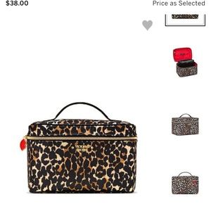 2 pc Vs leopard print train case