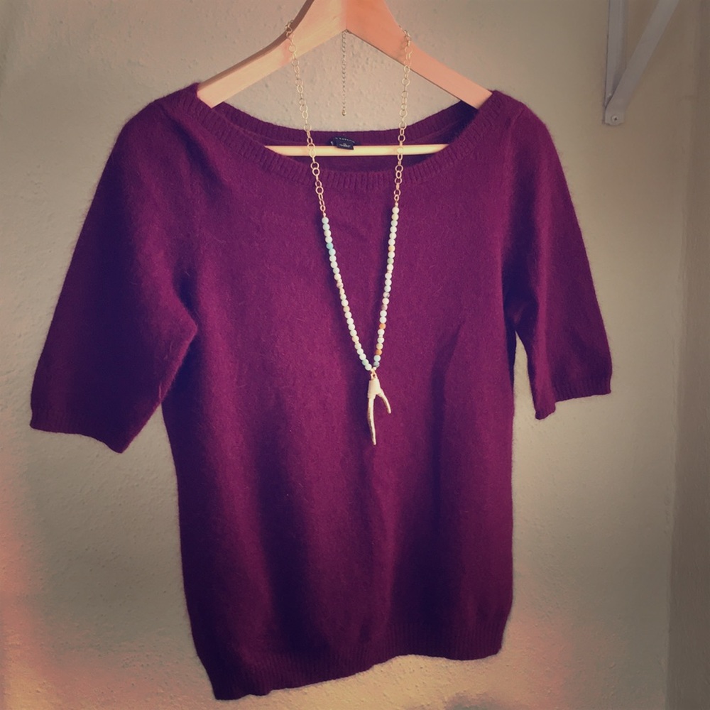 Ann Taylor Mulberry Rabbit Hair Sweater