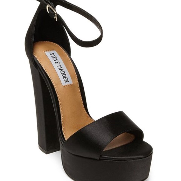 Steve Madden Shoes - Satin Gonzo Black steve madden heels! new