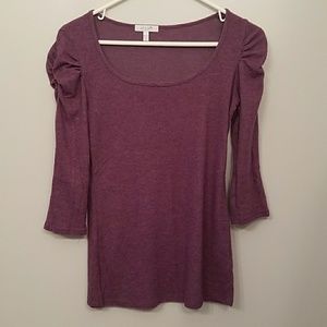 Delia's 3/4 Ruched Sleeve Top