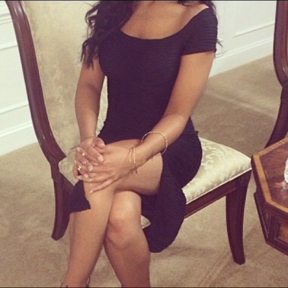 Black midi dress