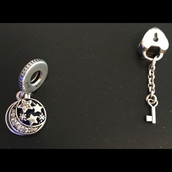 Reduced! Pink Accent Pandora Bracelet 2 Charms! - Picture 4 of 4