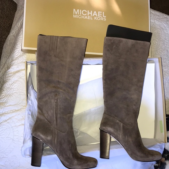 MICHAEL KORS SUEDE KNEE HIGH BOOTS NIB SIZE 10 - Picture 6 of 8