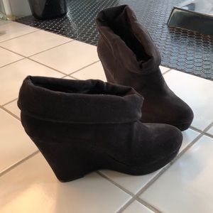 Kelsi Dagger Black Wedge Bootie