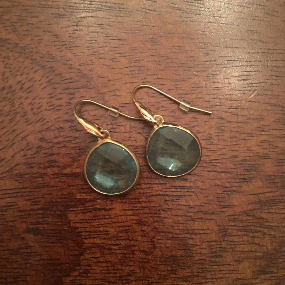 Stella & Dot aquamarine Drop Earrings