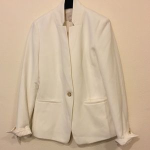 Ann Taylor LOFT White Blazer sz 4 S