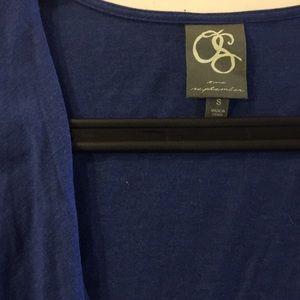 One September / anthro ruched blue blouse S