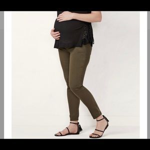 LC Lauren Conrad maternity jeggings-olive green