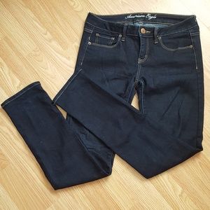 American Eagle dark blue skinny stretch jeans