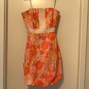Lilly Pulitzer sz 8 Strapless, Bubble Hem dress