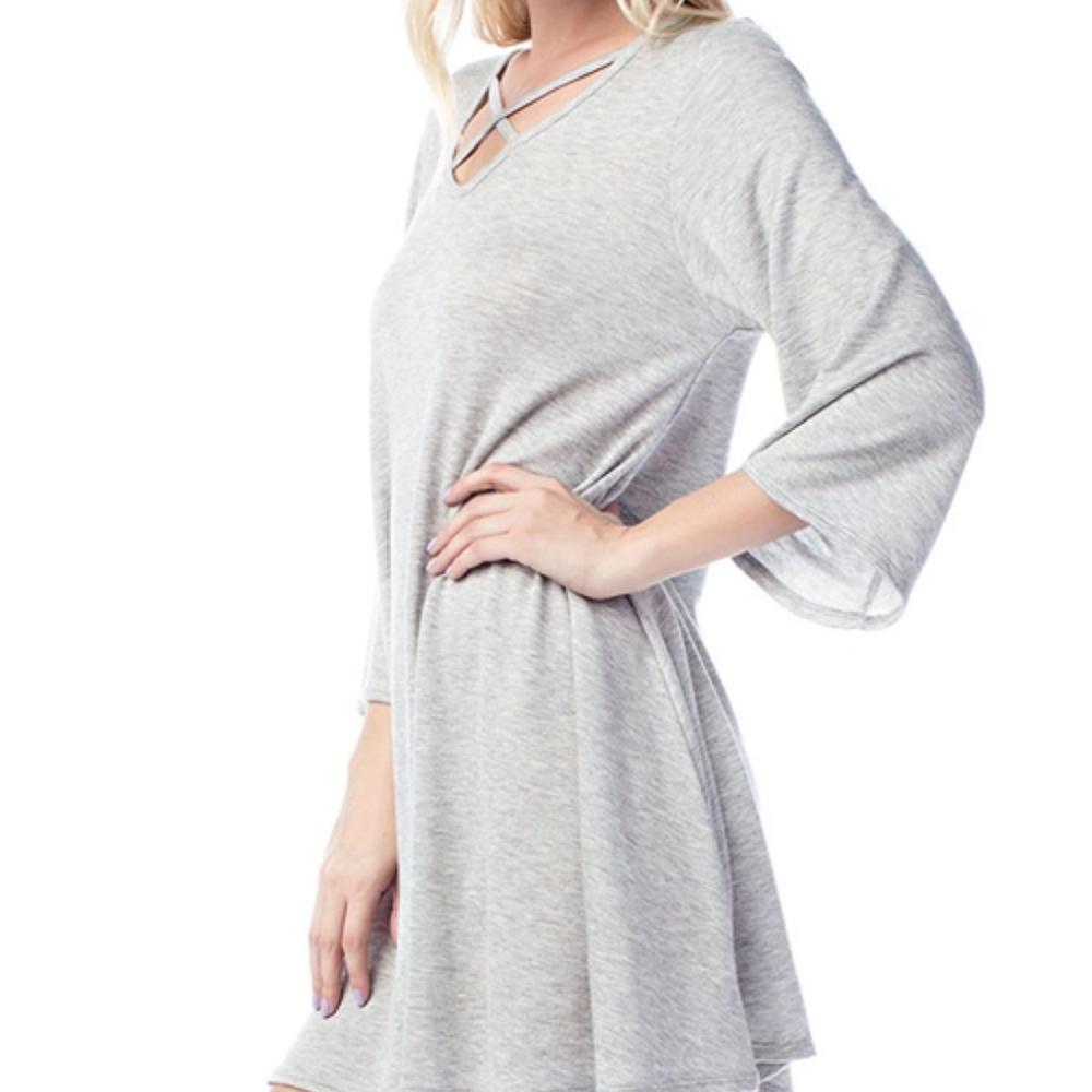 New!   Heather Gray Tunic Dress