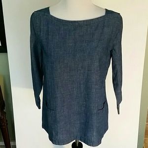 Vineyard Vines Chambray Boat neck Medium